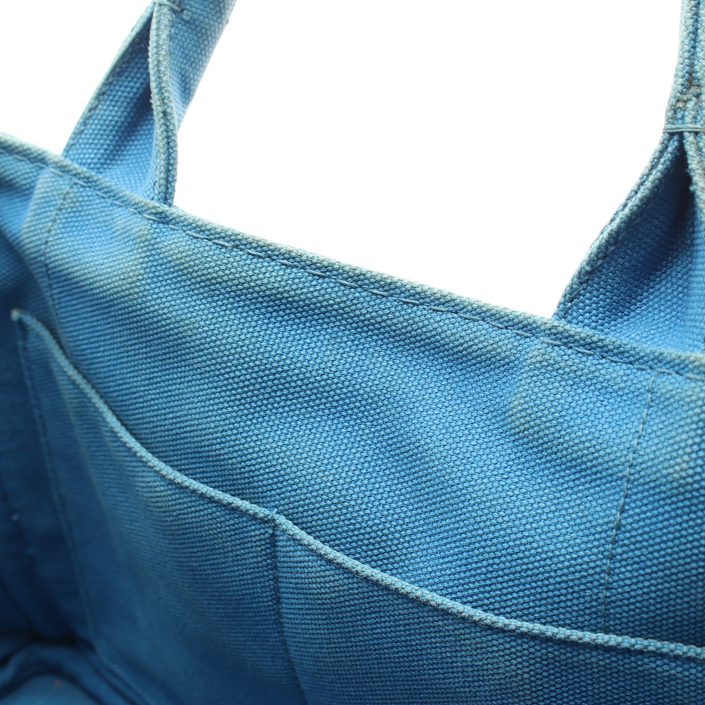 CANAPA カナパ ハンドバッグ トートバッグ キャンバス ブルー 2WAY プラダ バッグ PRADA