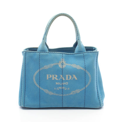 CANAPA カナパ ハンドバッグ トートバッグ キャンバス ブルー 2WAY プラダ バッグ PRADA