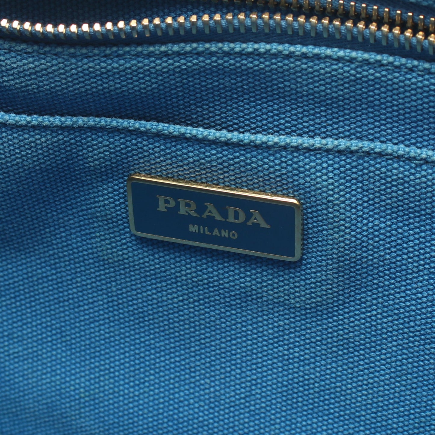 CANAPA カナパ ハンドバッグ トートバッグ キャンバス ブルー 2WAY プラダ バッグ PRADA