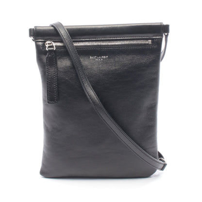 FLAT POUCH SID ショルダーバッグ レザー ブラック サンローランパリ バッグ SAINT LAURENT PARIS