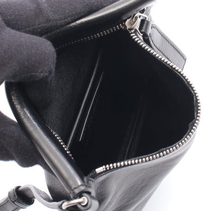 FLAT POUCH SID ショルダーバッグ レザー ブラック サンローランパリ バッグ SAINT LAURENT PARIS