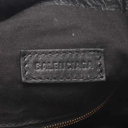 CRUSH スーベニアチャーム付き チェーンショルダーバッグ チェーントートバッグ レザー ブラック バレンシアガ バッグ BALENCIAGA