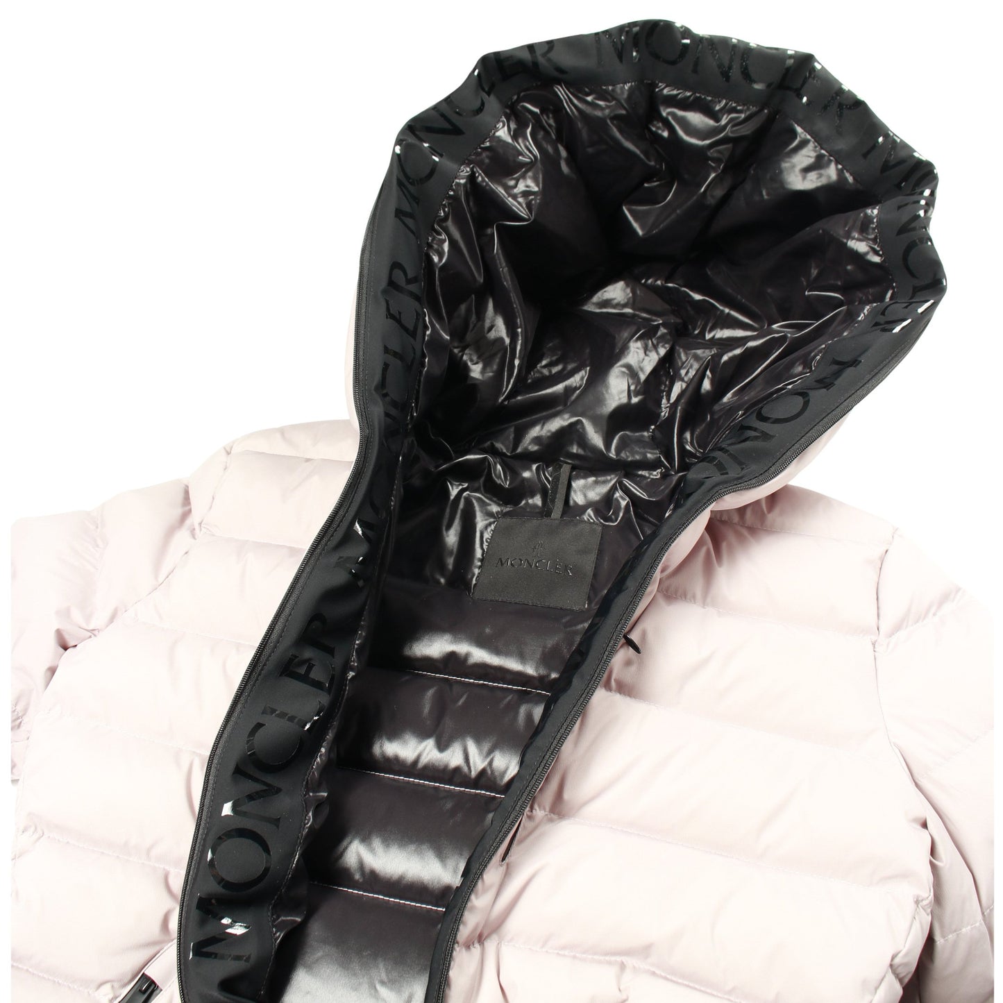 HERBE ダウンジャケット ナイロン ダスティピンク フード付き モンクレール アウター MONCLER
