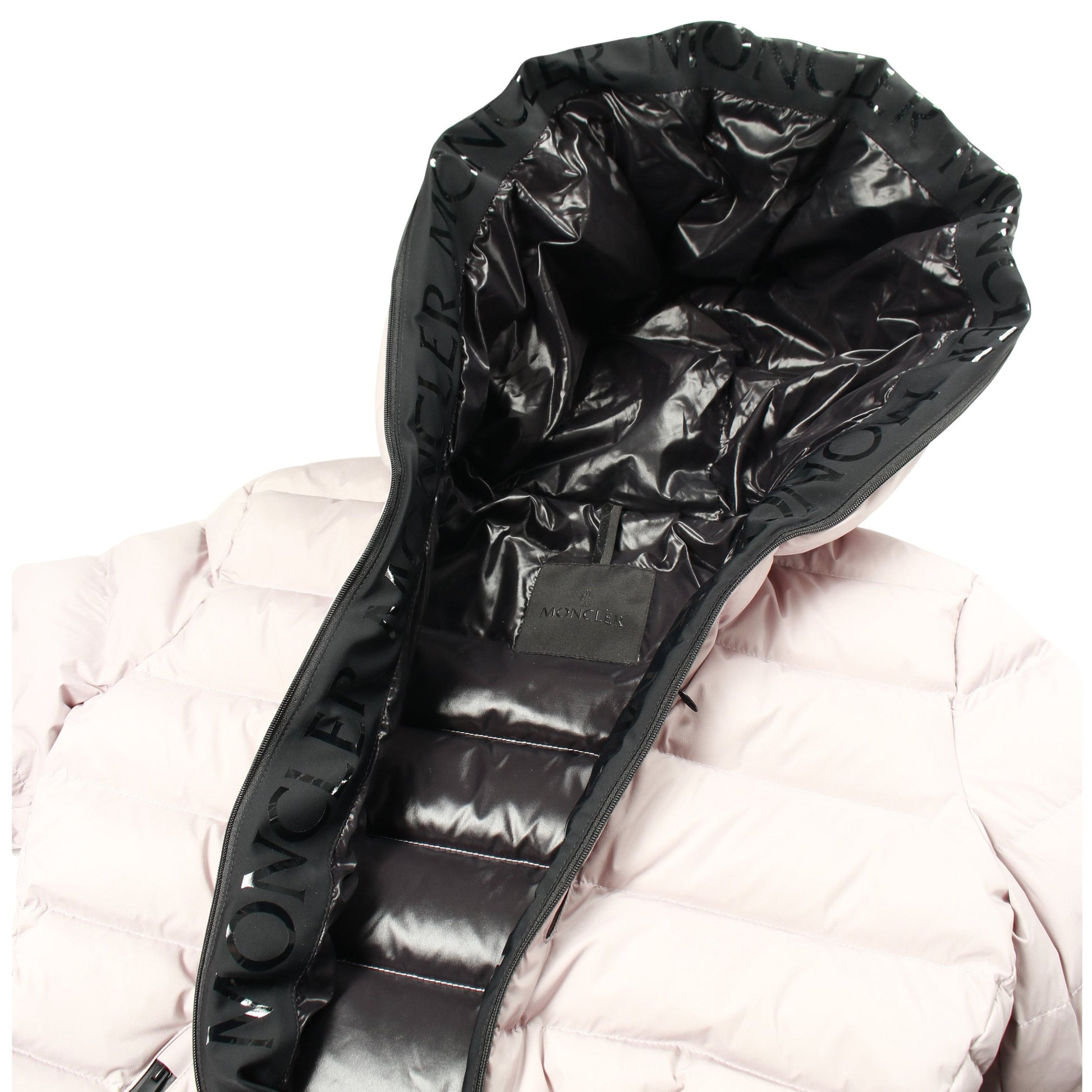 HERBE ダウンジャケット ナイロン ダスティピンク フード付き モンクレール アウター MONCLER