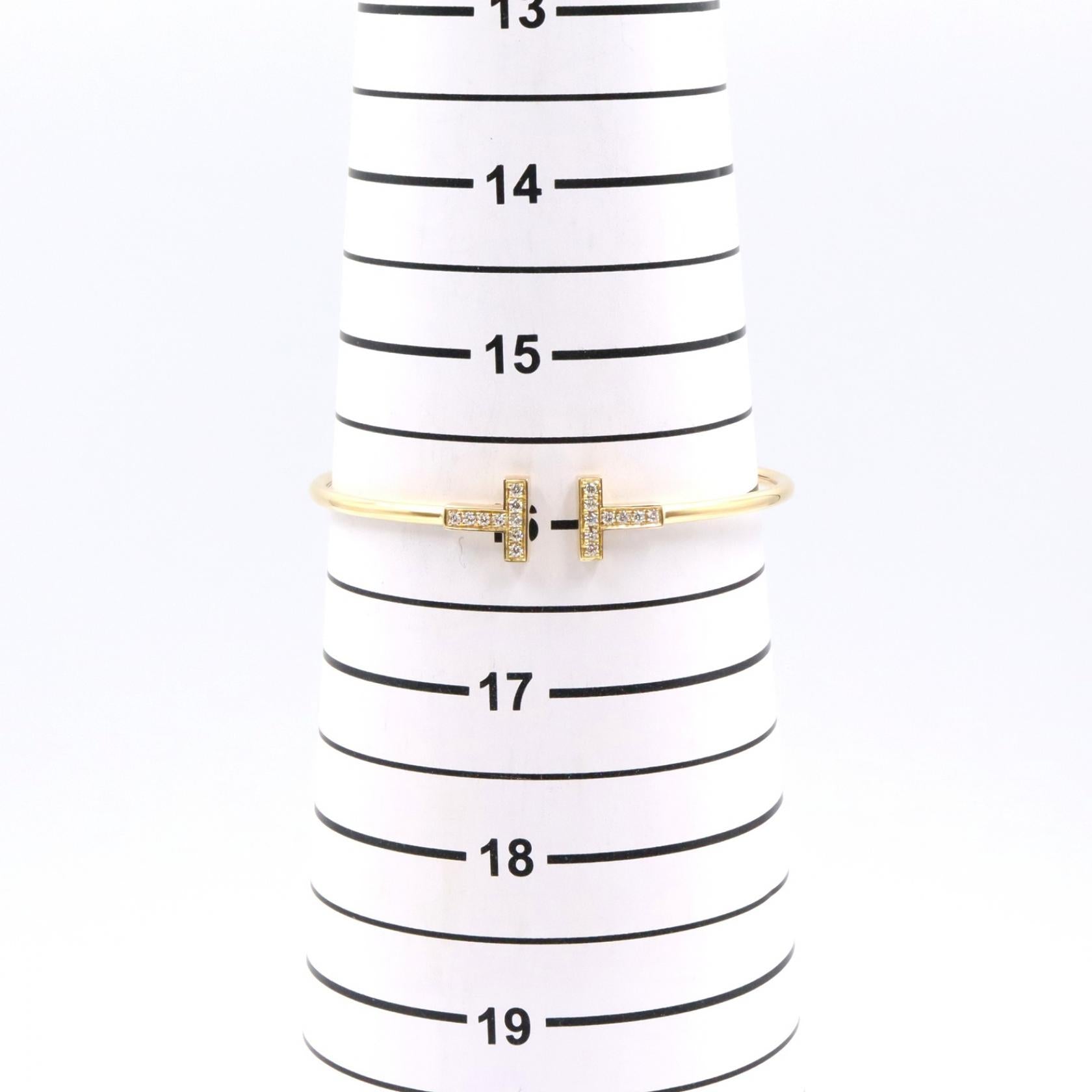 Tワイヤー ブレス ダイヤ ブレスレット K18YG ダイヤモンド イエロー