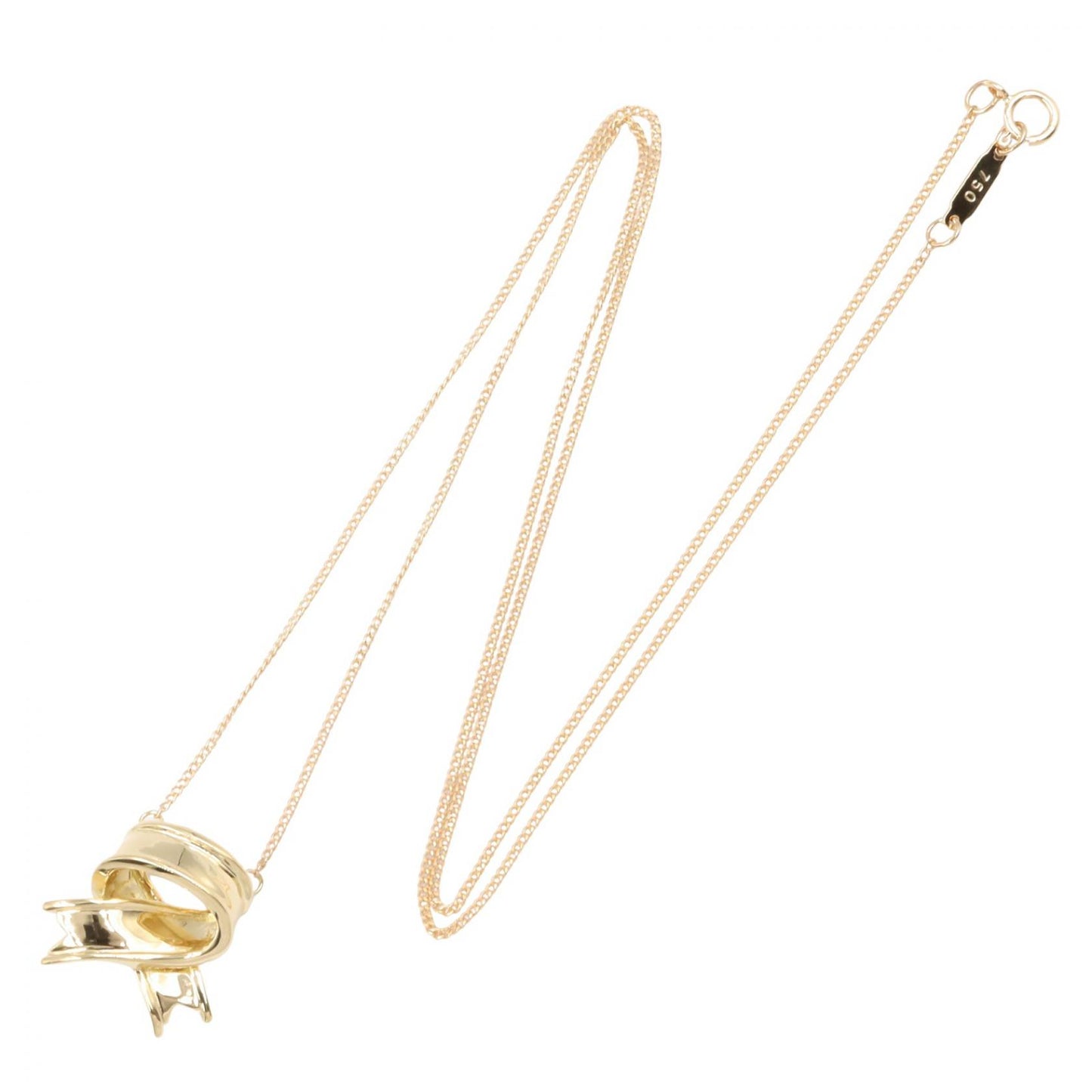 クロスリボン ネックレス ネックレス K18YG K18PG イエローゴールド ピンクゴールド ティファニー アクセサリー TIFFANY & Co.