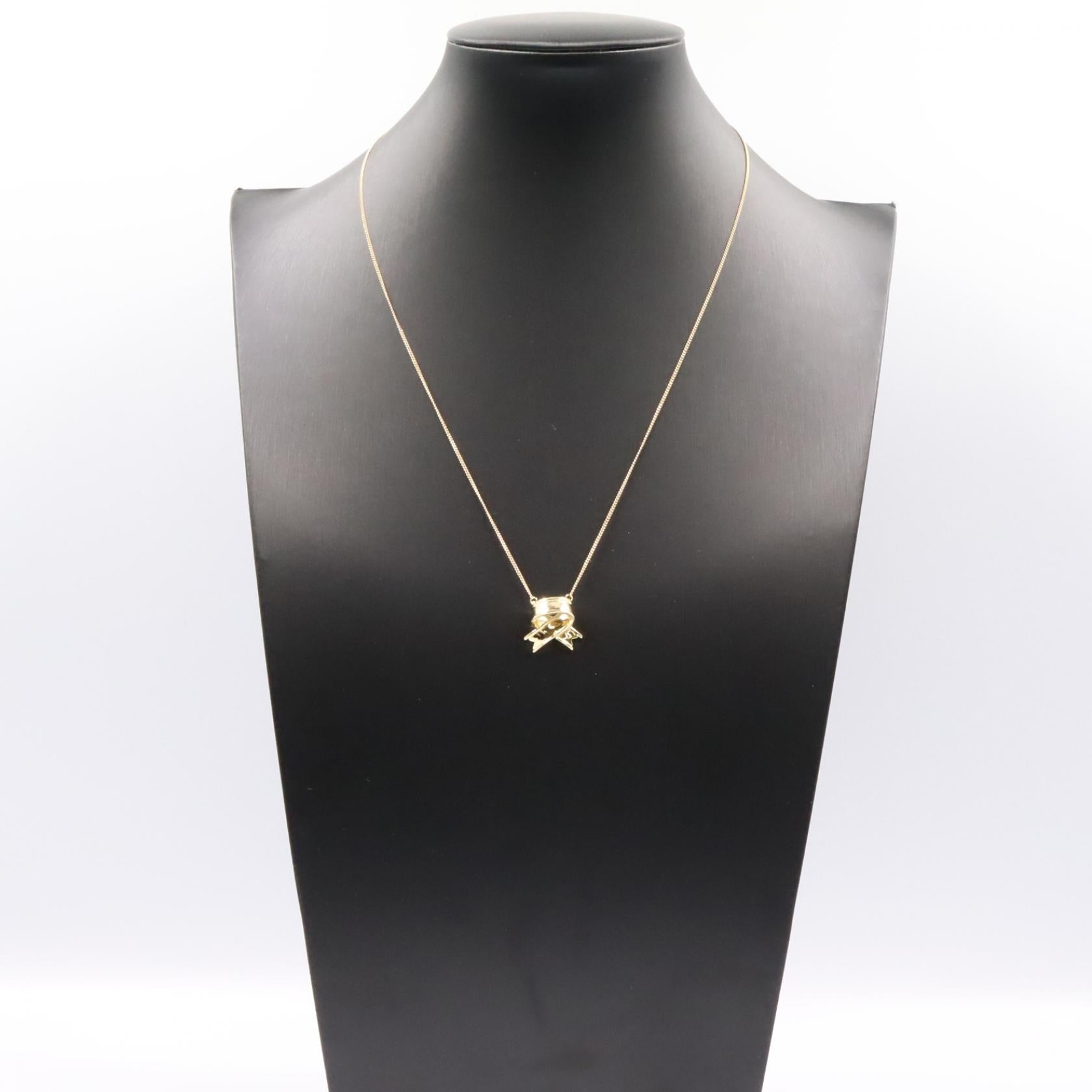 クロスリボン ネックレス ネックレス K18YG K18PG イエローゴールド ピンクゴールド ティファニー アクセサリー TIFFANY & Co.