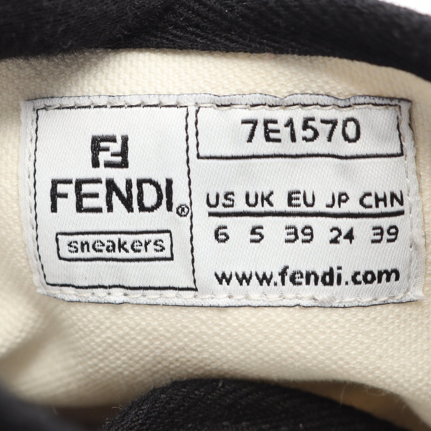 FENDI × MARC JACOBS ドミノ ハイカットスニーカー キャンバス ホワイト ブラック フェンディ シューズ FENDI