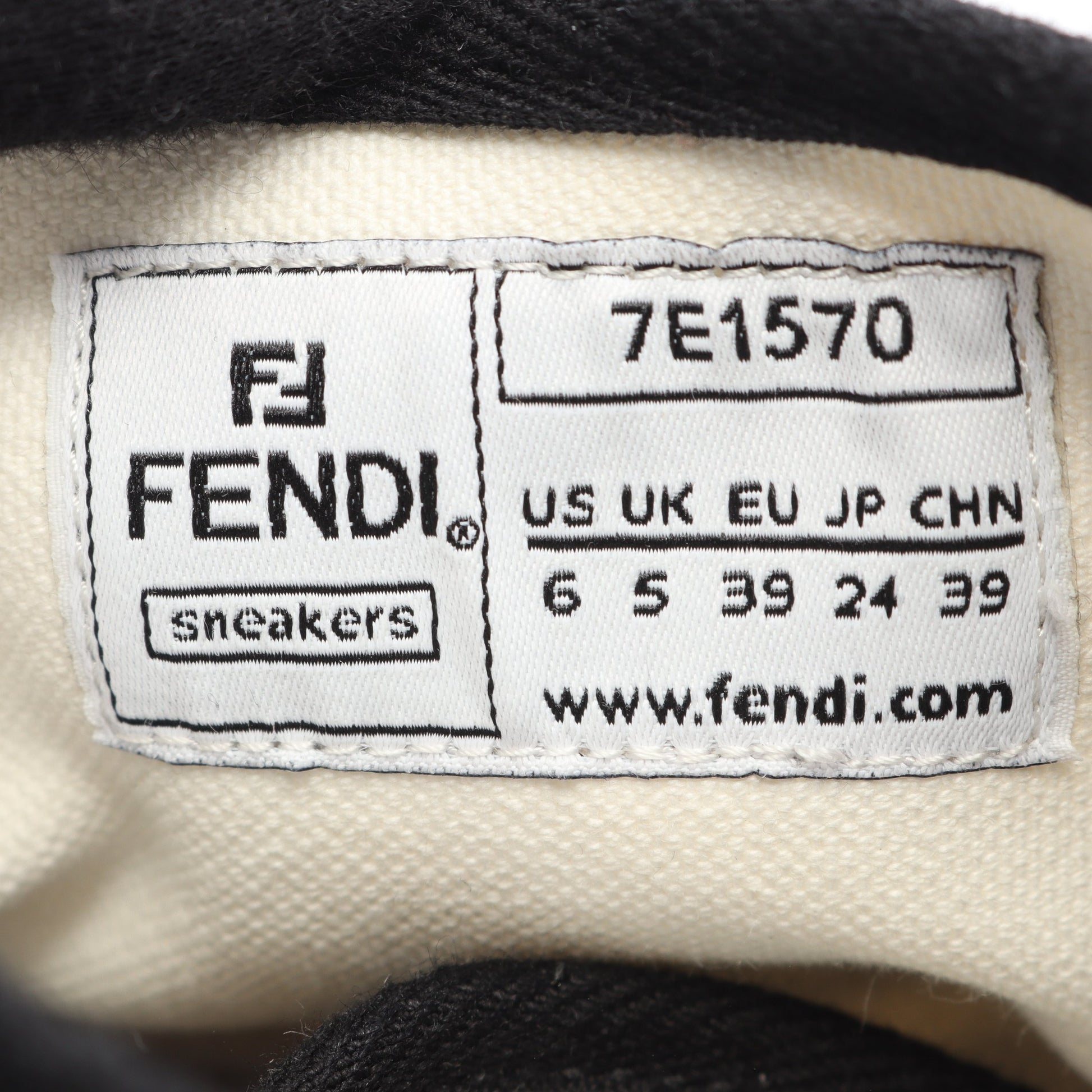 FENDI × MARC JACOBS ドミノ ハイカットスニーカー キャンバス ホワイト ブラック フェンディ シューズ FENDI