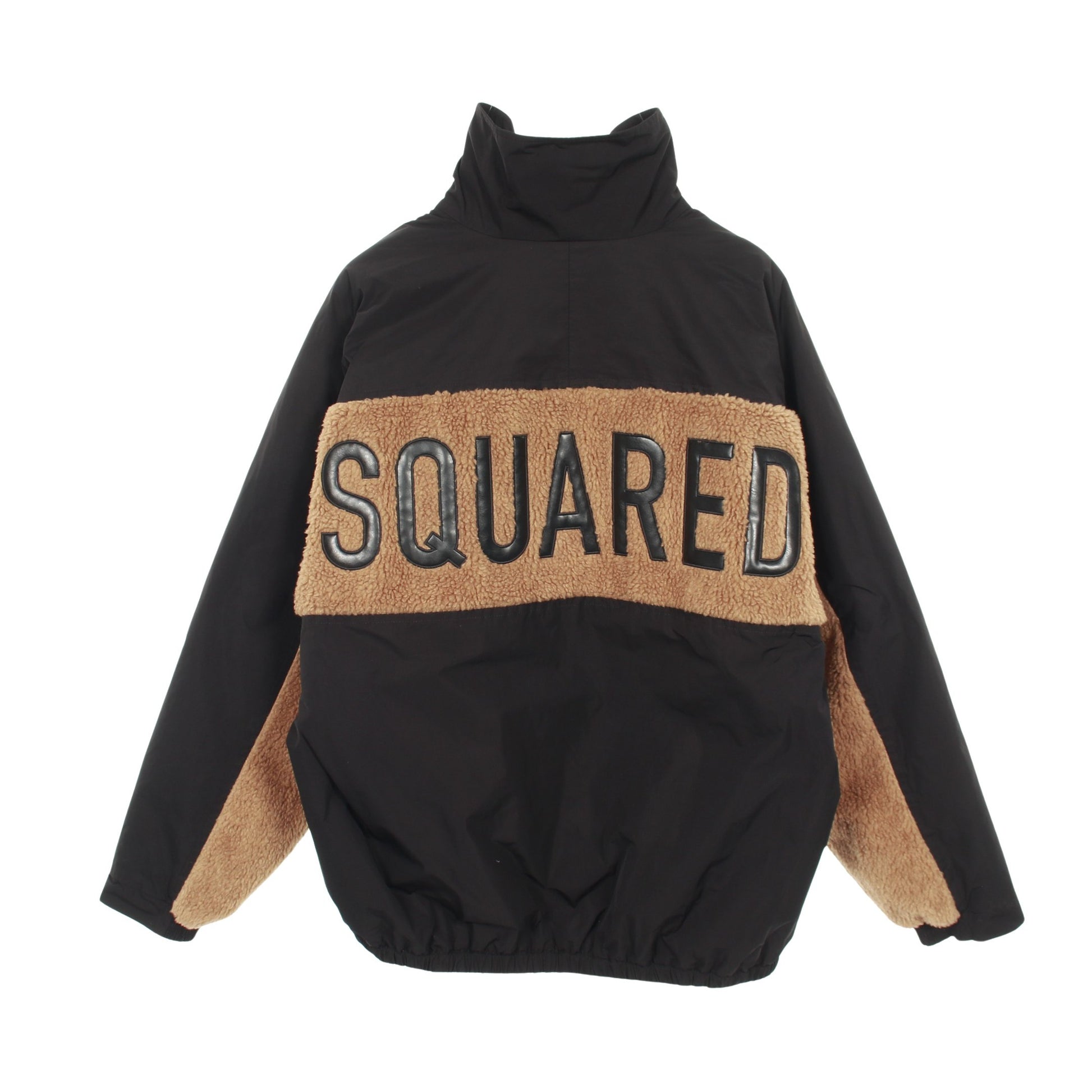 ジャケット バックロゴ ブラック ブラウン ボア切替 中綿 ディースクエアード アウター DSQUARED2