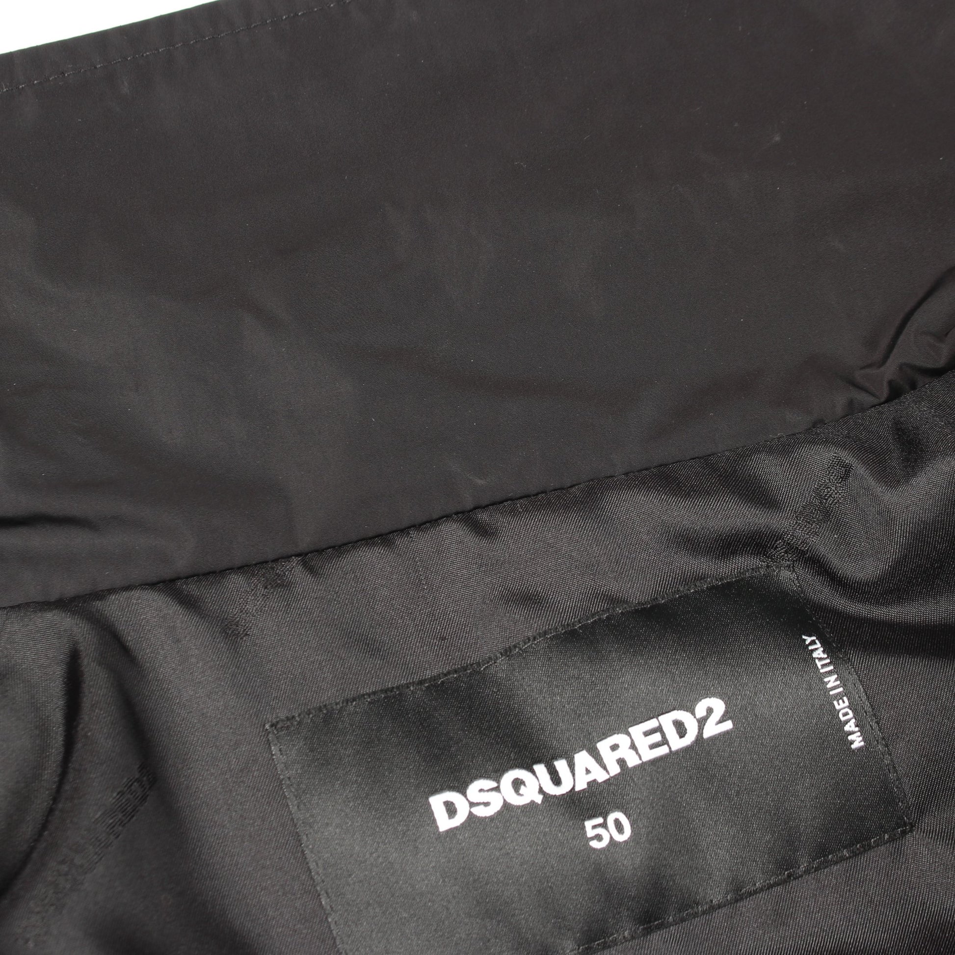ジャケット バックロゴ ブラック ブラウン ボア切替 中綿 ディースクエアード アウター DSQUARED2