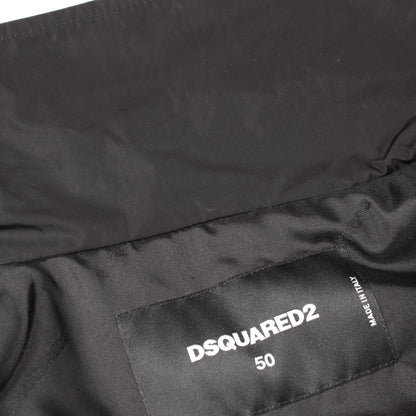 ジャケット バックロゴ ブラック ブラウン ボア切替 中綿 ディースクエアード アウター DSQUARED2