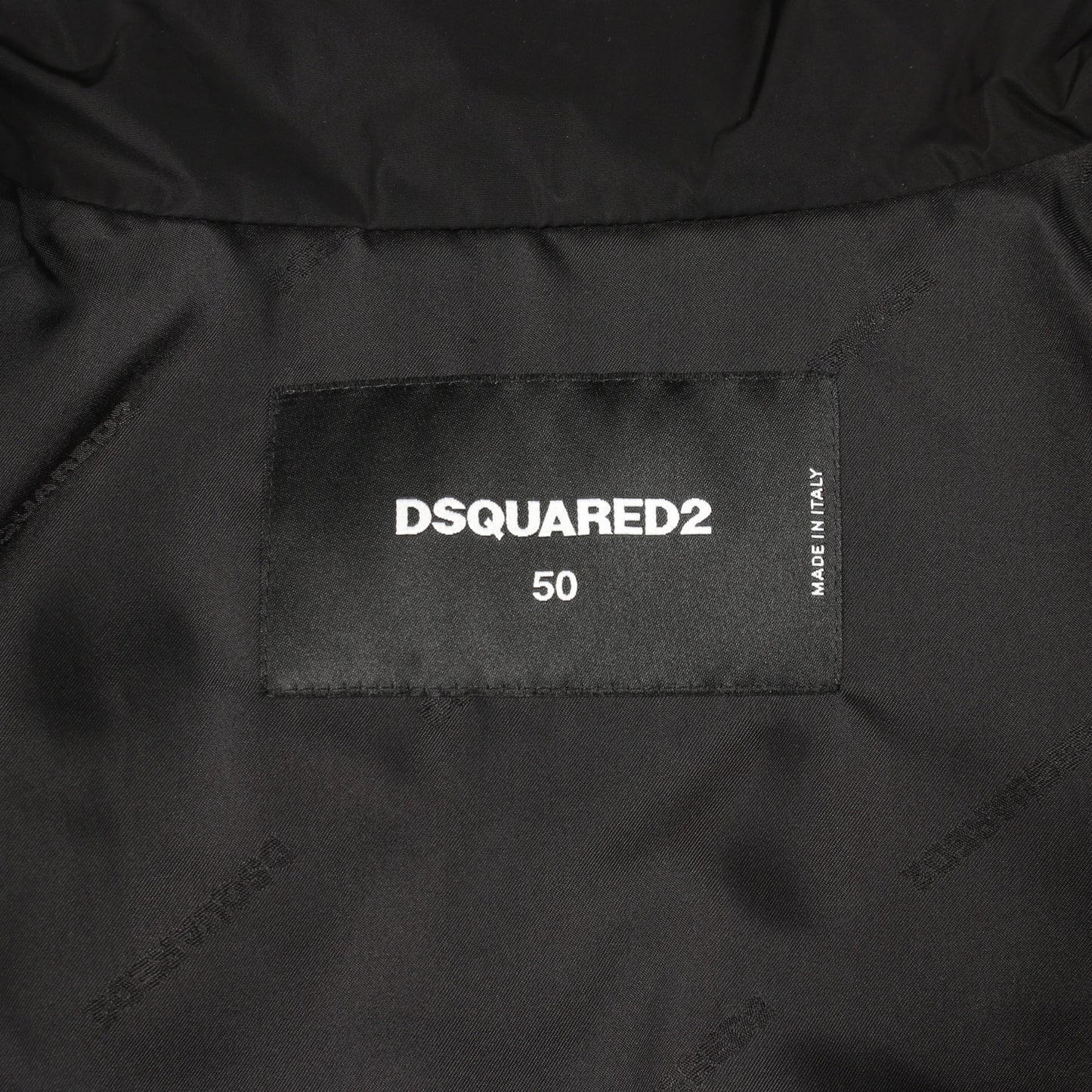 ジャケット バックロゴ ブラック ブラウン ボア切替 中綿 ディースクエアード アウター DSQUARED2