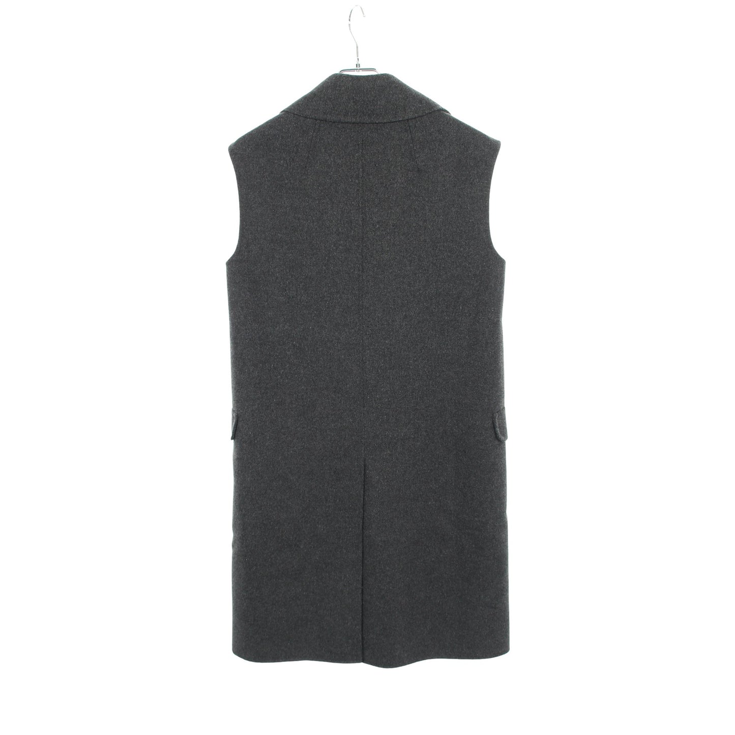 CUCITO AMANO ロングジレ ベスト ウール グレー ダブルブレスト エスマックスマーラ アウター S Max Mara