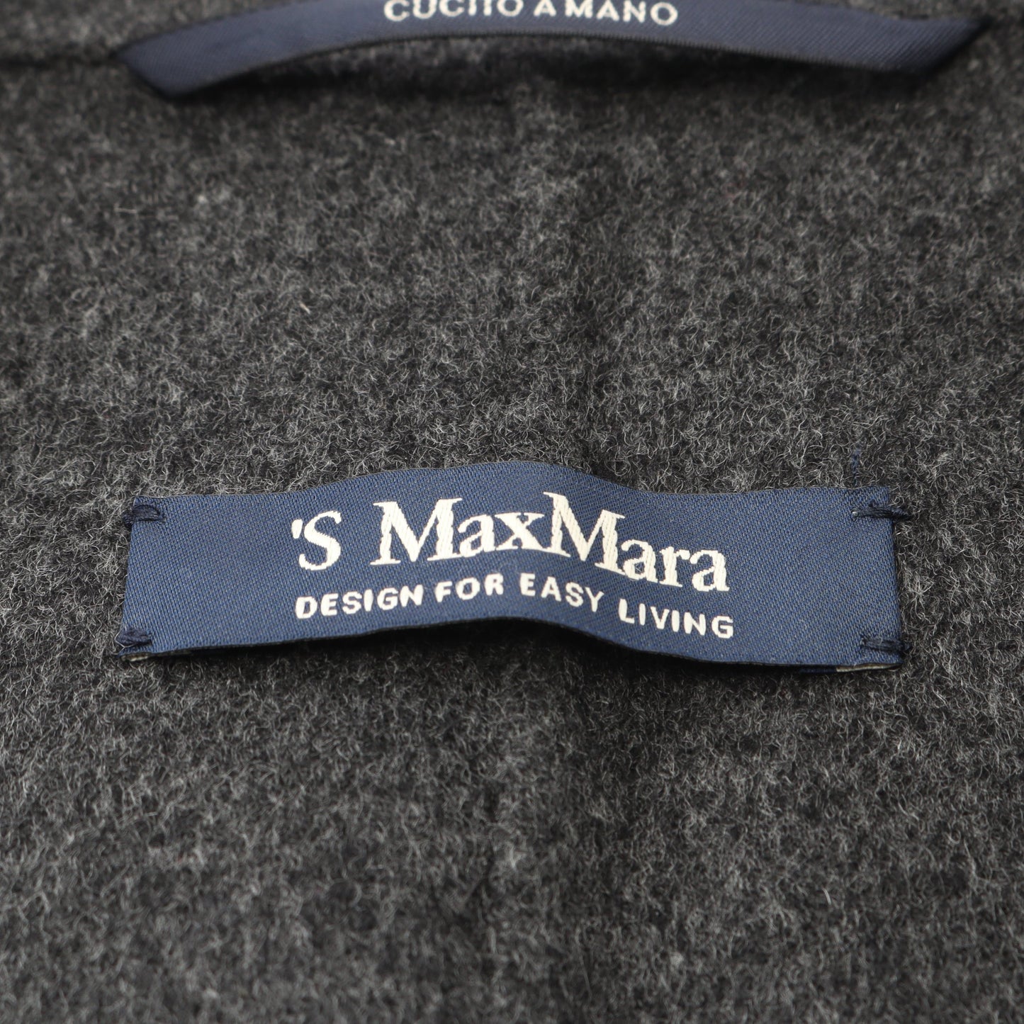 CUCITO AMANO ロングジレ ベスト ウール グレー ダブルブレスト エスマックスマーラ アウター S Max Mara