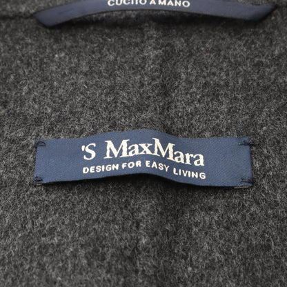 CUCITO AMANO ロングジレ ベスト ウール グレー ダブルブレスト エスマックスマーラ アウター S Max Mara