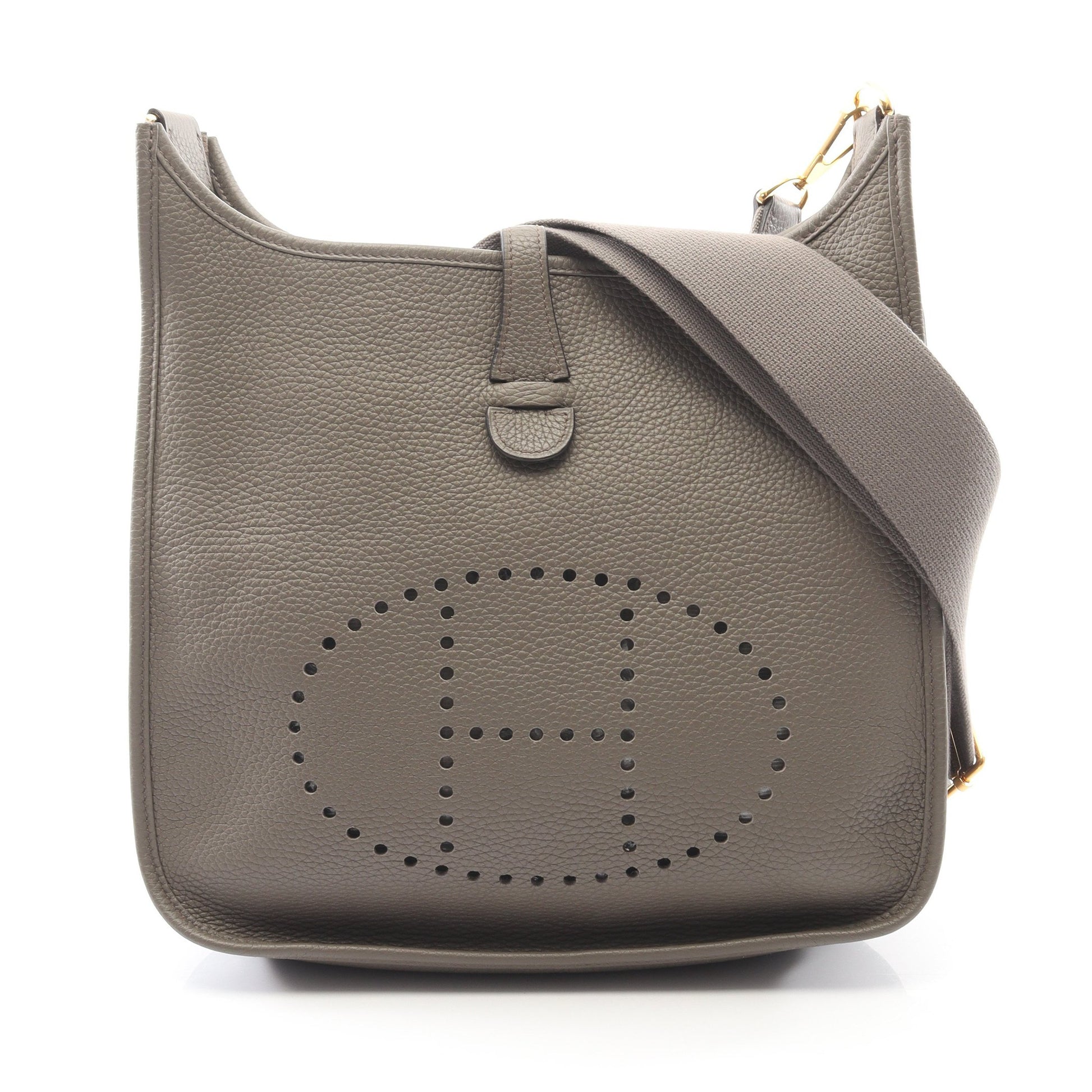 エヴリン 3 トロワ PM エタン ショルダーバッグ トリヨンクレマンス グレーベージュ ゴールド金具 C刻印 エルメス バッグ HERMES