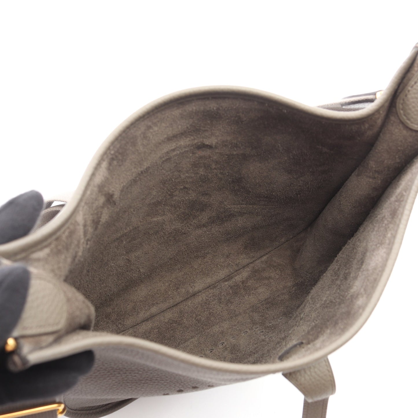 エヴリン 3 トロワ PM エタン ショルダーバッグ トリヨンクレマンス グレーベージュ ゴールド金具 C刻印 エルメス バッグ HERMES