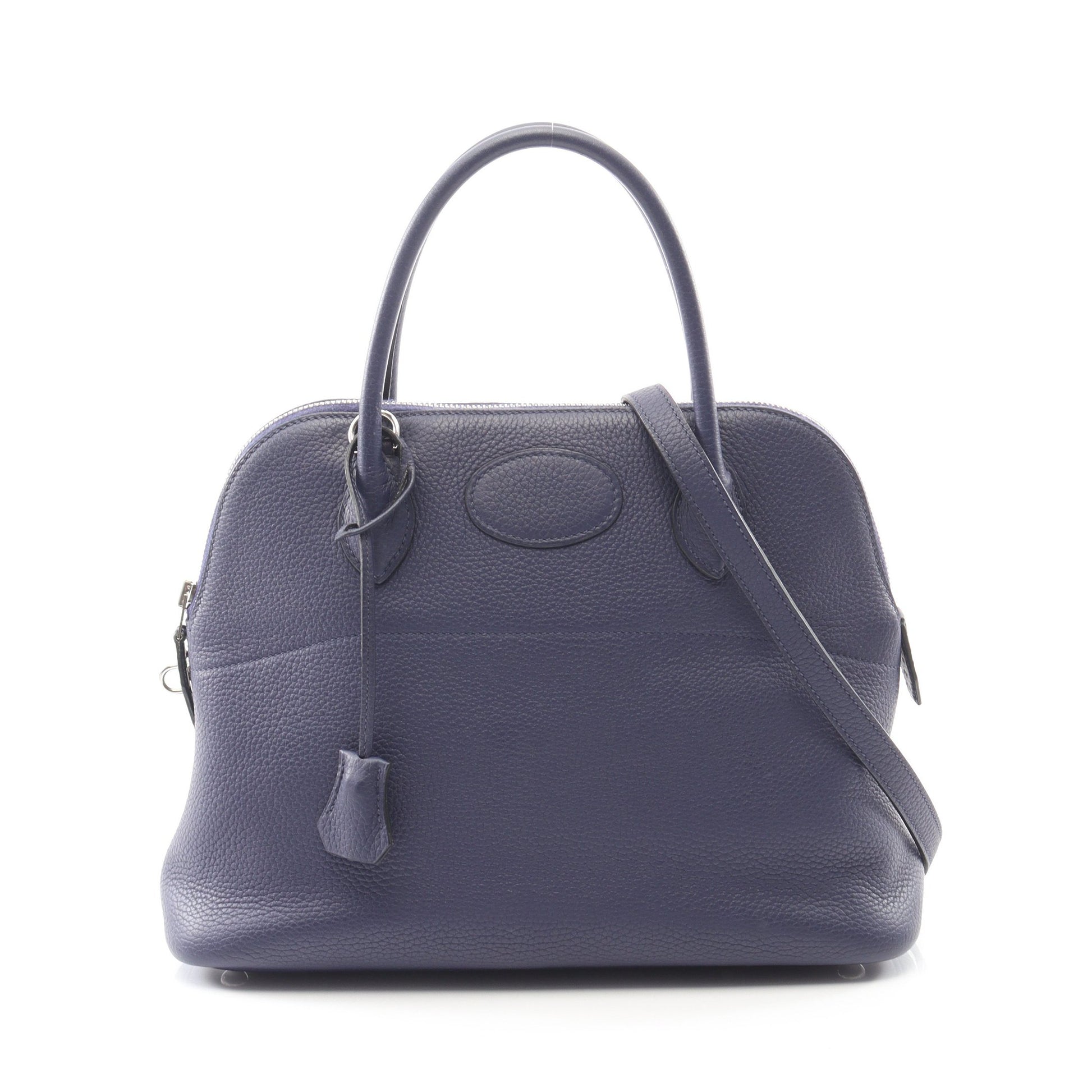 ボリード31 ブルーアンクル ハンドバッグ トリヨンクレマンス ダークブルー シルバー金具 2WAY D刻印 エルメス バッグ HERMES