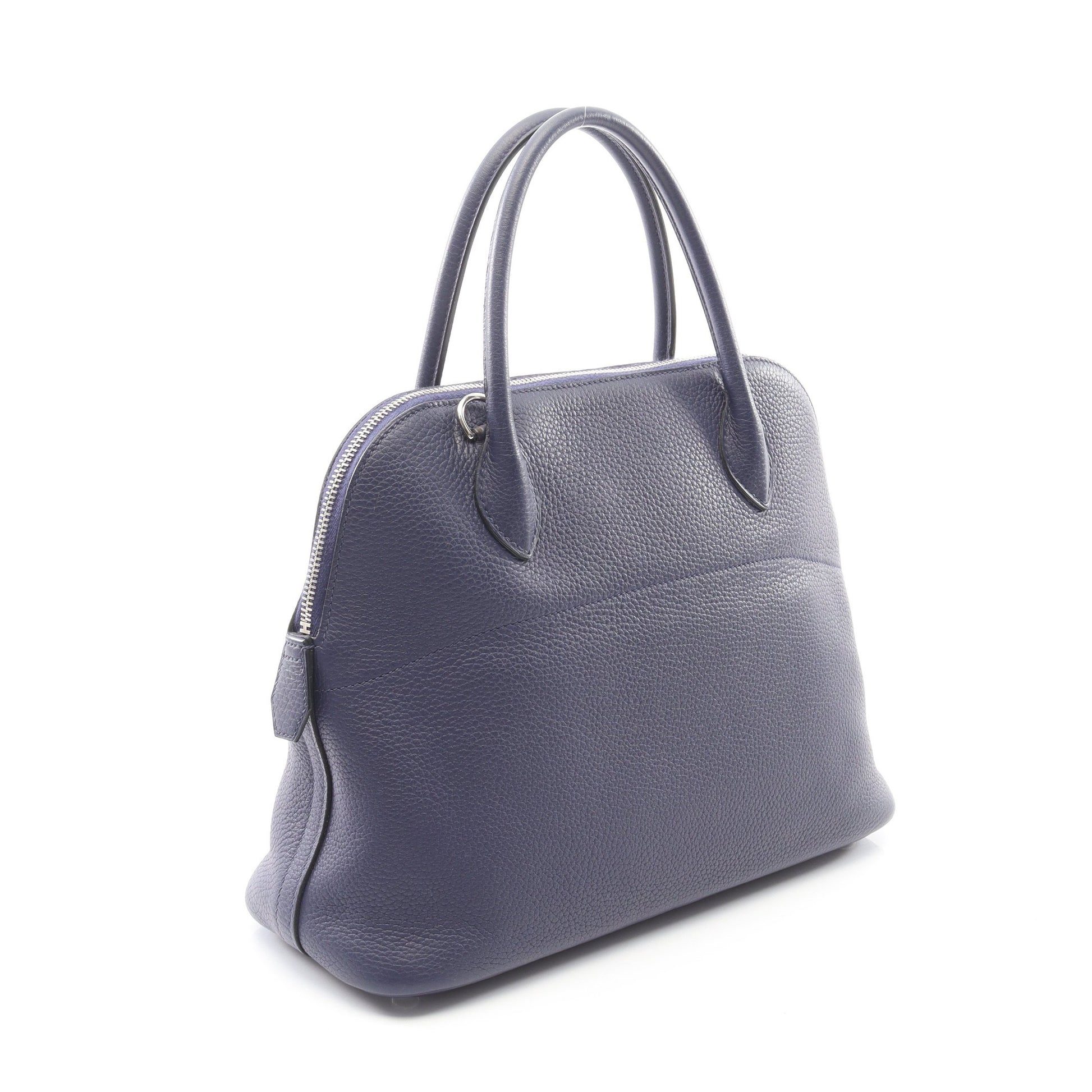 ボリード31 ブルーアンクル ハンドバッグ トリヨンクレマンス ダークブルー シルバー金具 2WAY D刻印 エルメス バッグ HERMES