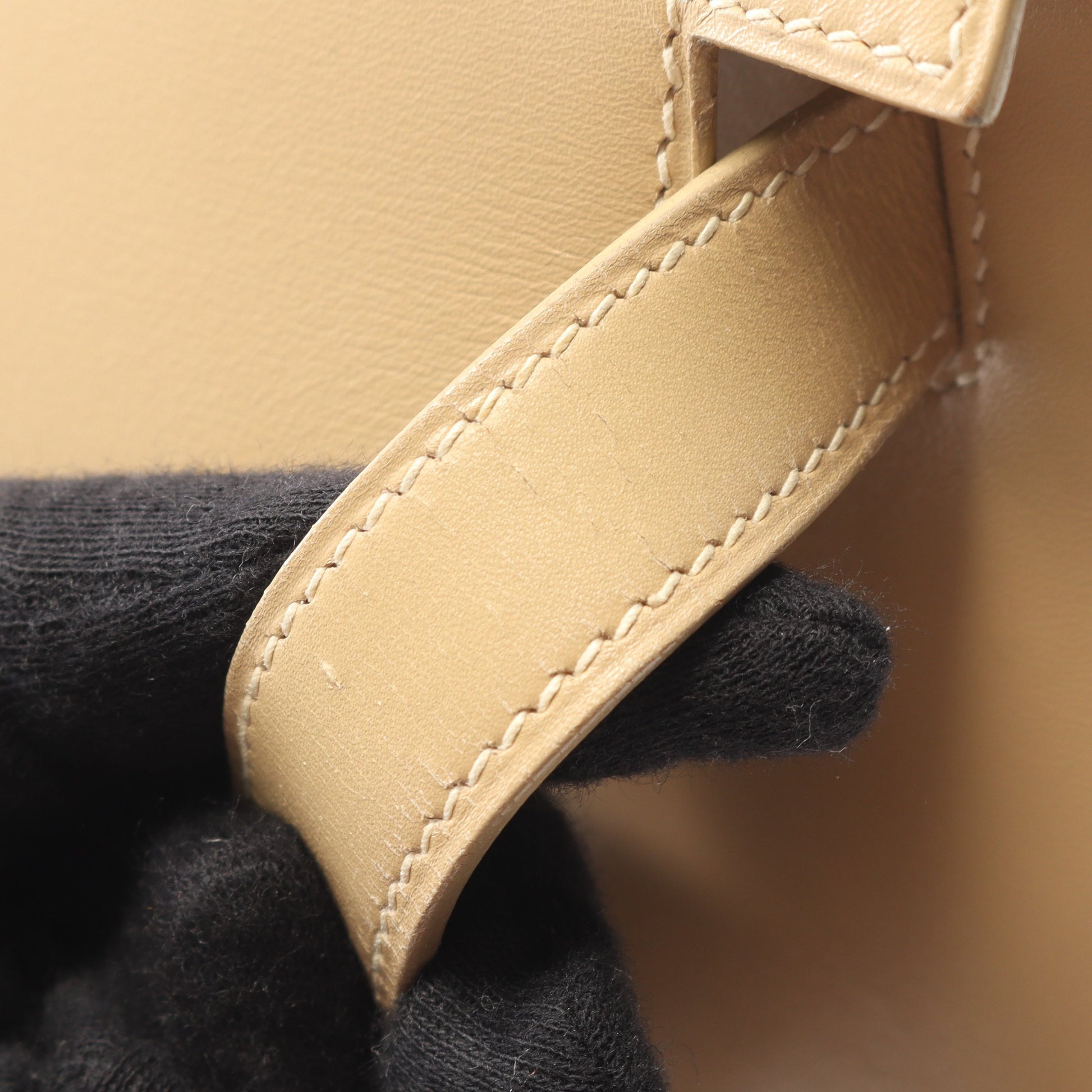 ケリー32 ハンドバッグ ボックスカーフ ベージュ ゴールド金具 外縫い 2WAY ○Z刻印 エルメス バッグ HERMES