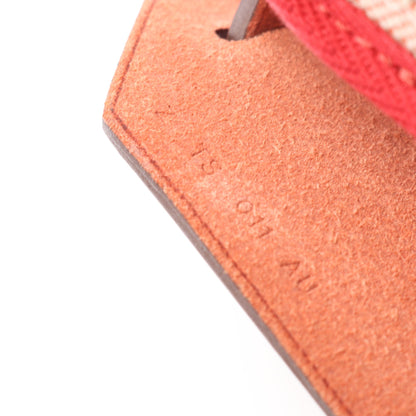 エールバッグジップPM ペガサスポップ ルージュピマン サンギンヌ エクリュ ハンドバッグ トワルアッシュ ヴァッシュハンター レッド シルバー金具 2WAY Z刻印 エルメス