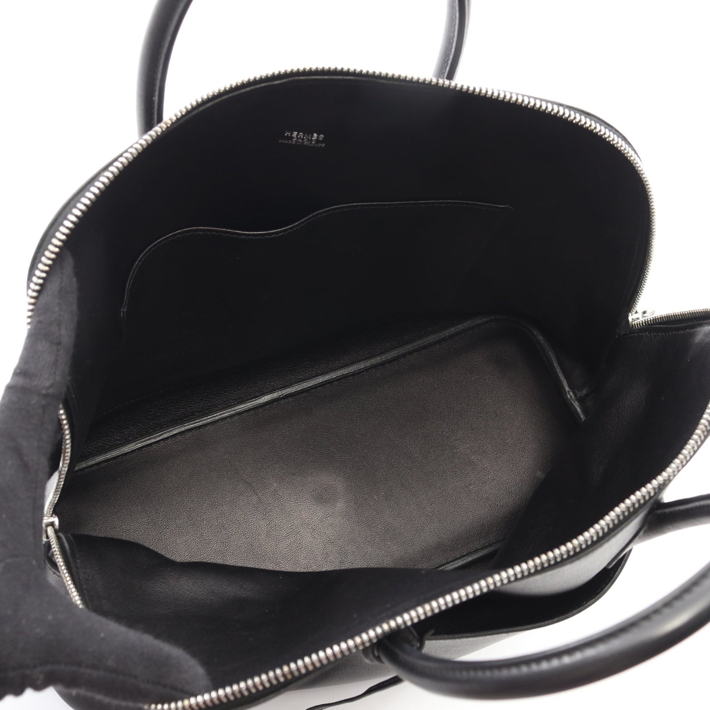 ボリード1923 30 ハンドバッグ ヴォースイフト ブラック シルバー金具 □I刻印 エルメス