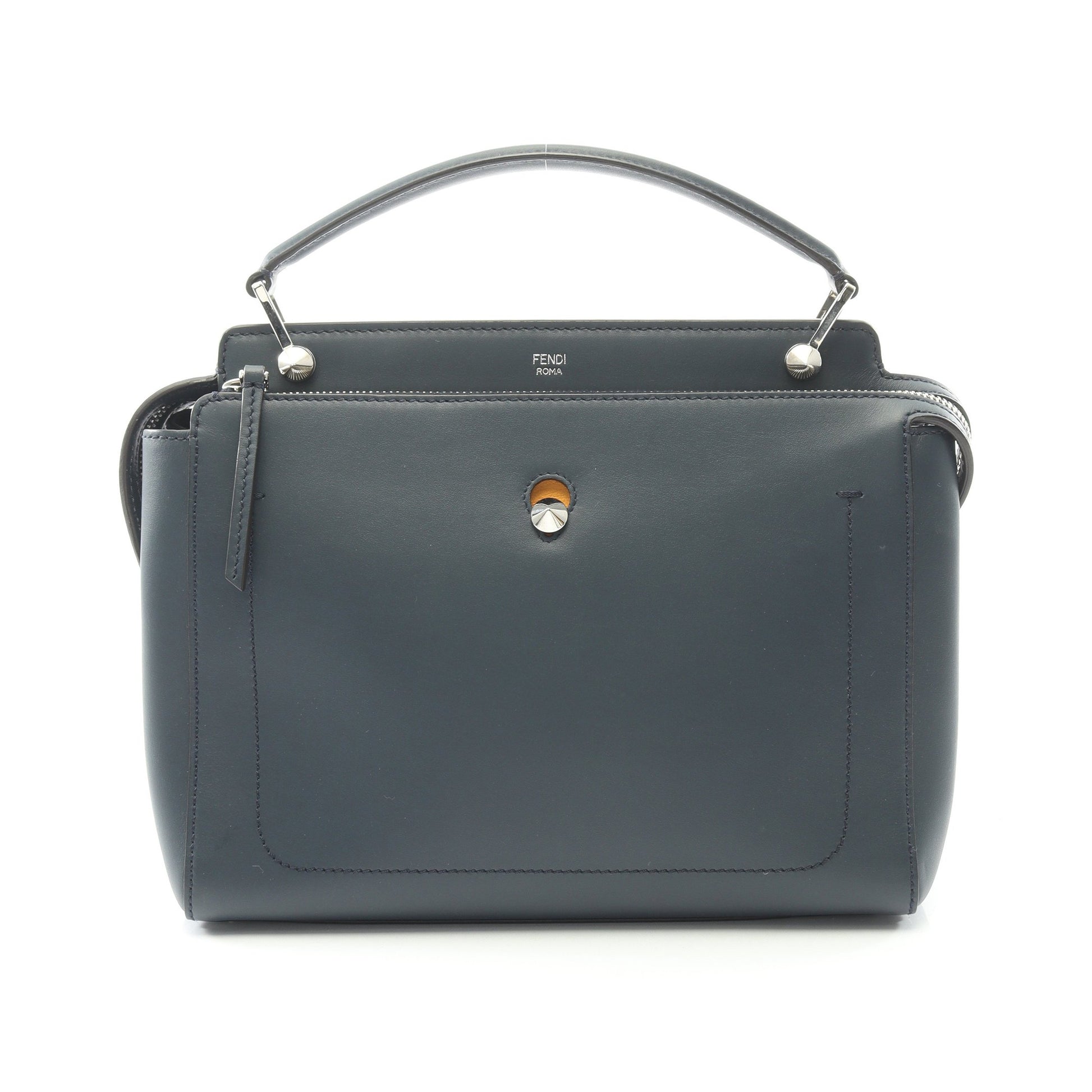 DOT COM ドットコム ハンドバッグ レザー ネイビー フェンディ バッグ FENDI