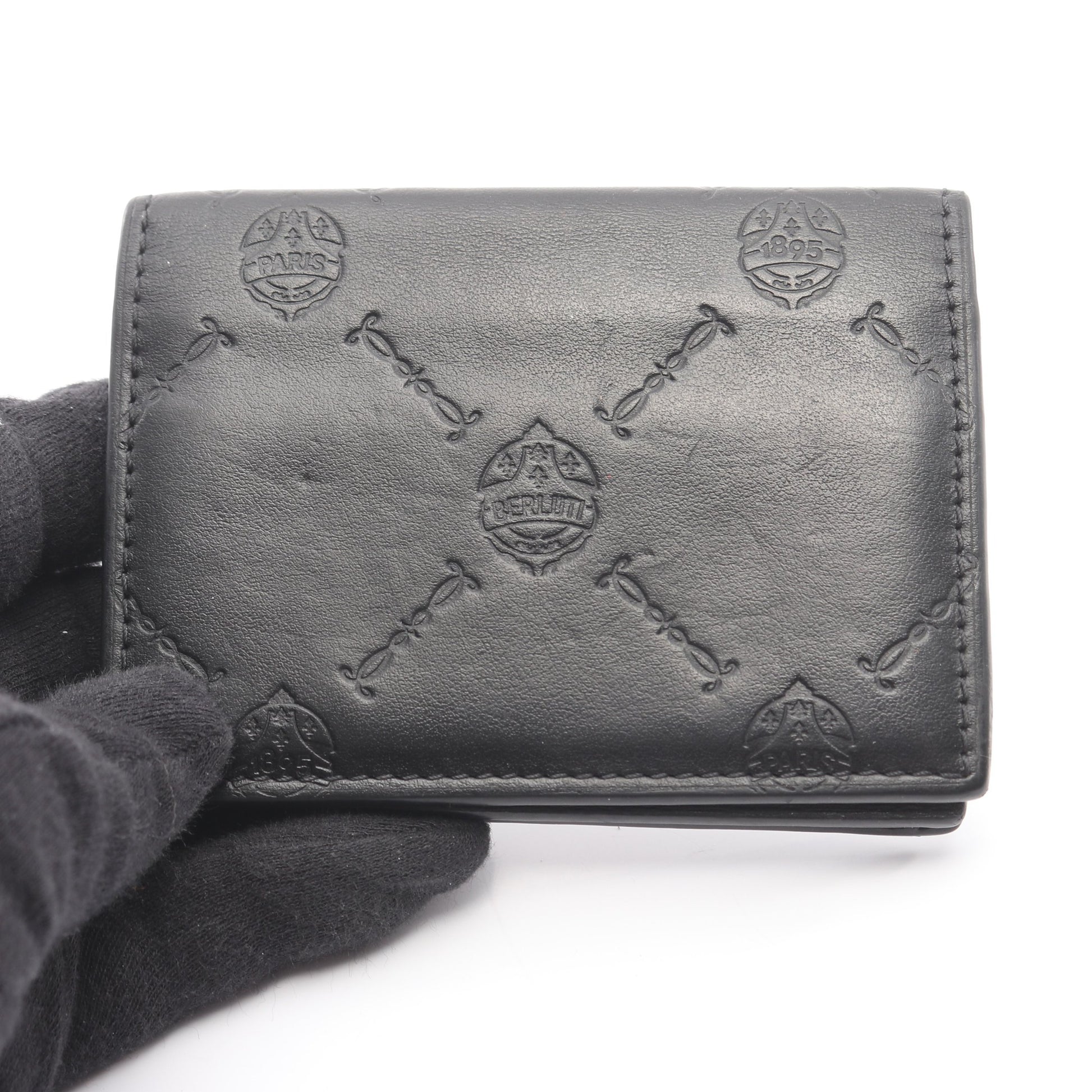 シグネチャー カードケース レザー ブラック ベルルッティ 財布・小物 Berluti