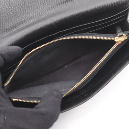 モンスター バッグバグズ 二つ折り長財布 総柄 レザー ブラック イエロー フェンディ