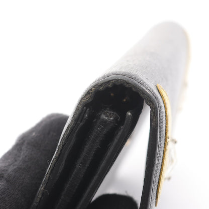 モンスター バッグバグズ 二つ折り長財布 総柄 レザー ブラック イエロー フェンディ