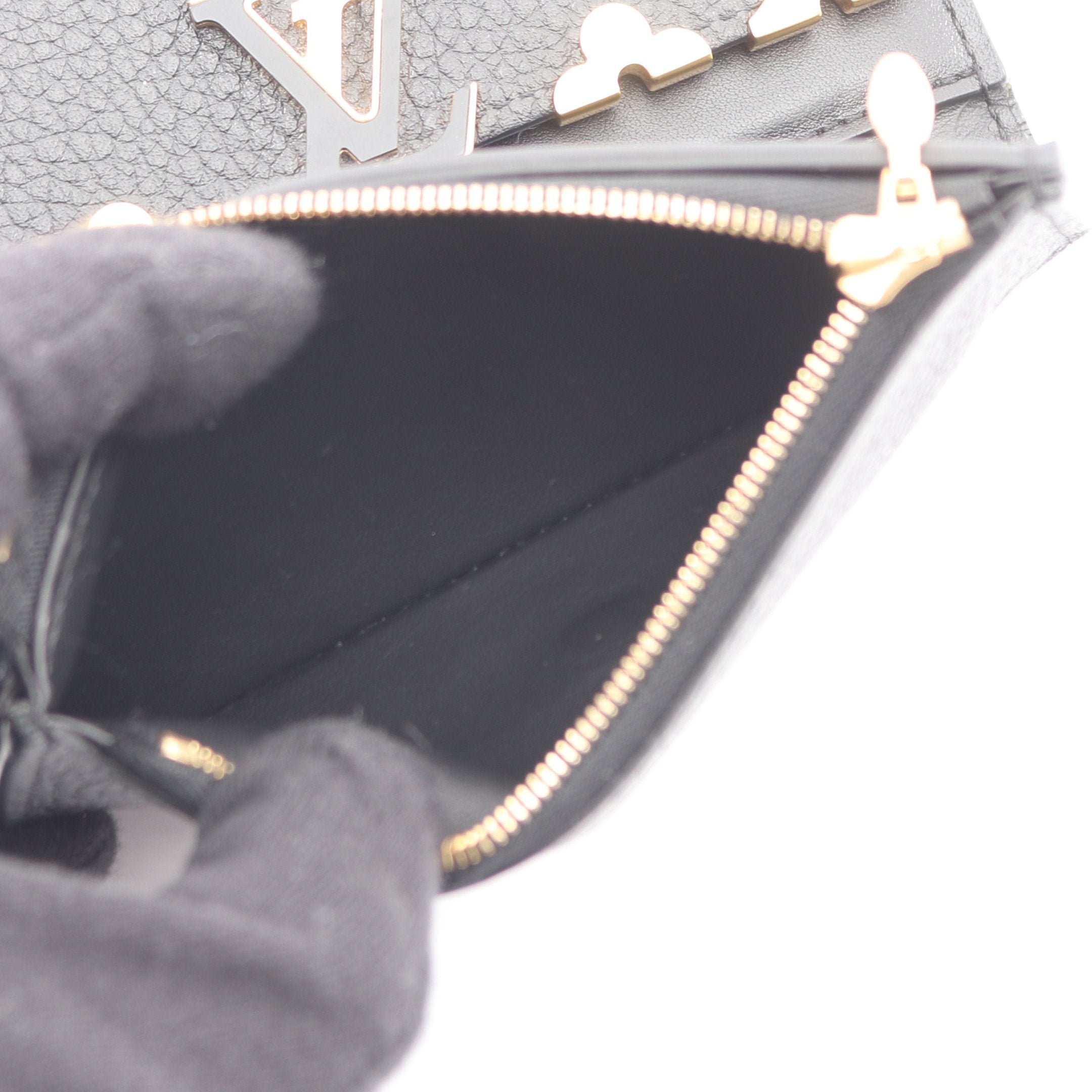 【新品級】ルイヴィトン カプシーヌ コンパクト 三つ折り財布 ノワール 黒 LOUIS VUITTON - 超美品☆ルイヴィトン カプシーヌ XS 三つ折り財布 黒
