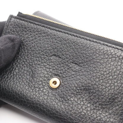 ポルトフォイユ カプシーヌ コンパクト ノワール 三つ折り財布 レザー ブラック ルイヴィトン