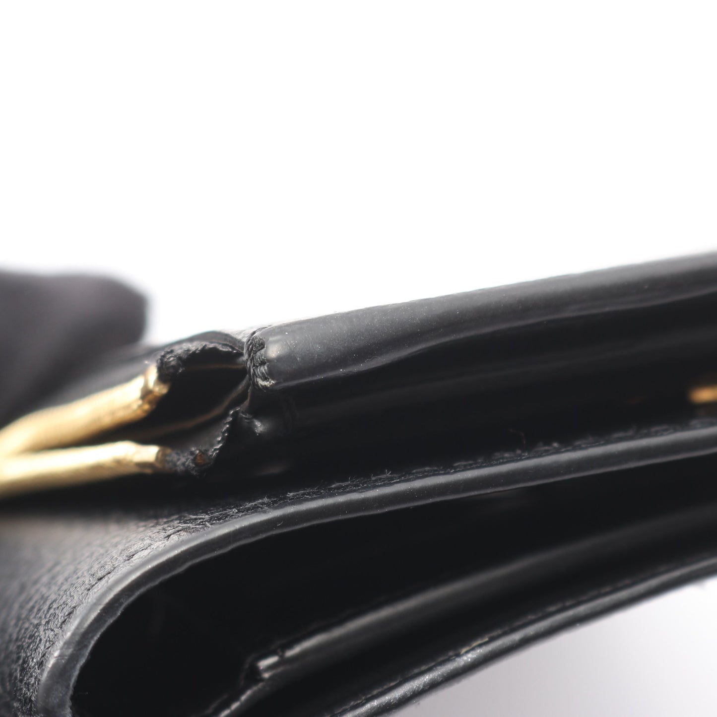 ポルトフォイユ カプシーヌ コンパクト ノワール 三つ折り財布 レザー ブラック ルイヴィトン