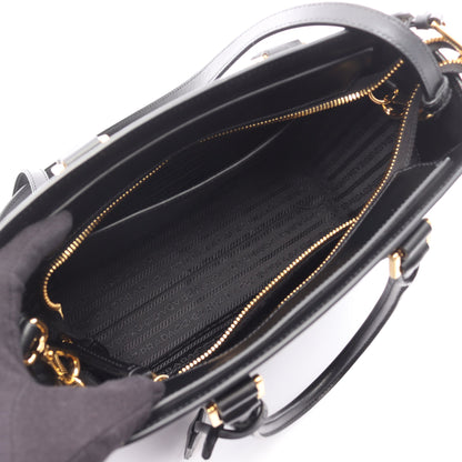 SAFFIANO ハンドバッグ サフィアーノレザー ブラック 2WAY プラダ バッグ PRADA
