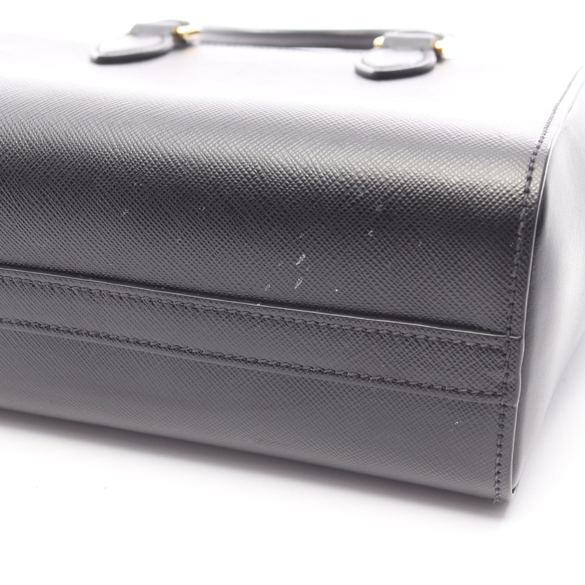 SAFFIANO ハンドバッグ サフィアーノレザー ブラック 2WAY プラダ バッグ PRADA