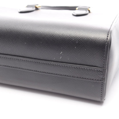 SAFFIANO ハンドバッグ サフィアーノレザー ブラック 2WAY プラダ バッグ PRADA