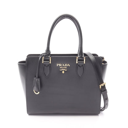 SAFFIANO ハンドバッグ サフィアーノレザー ブラック 2WAY プラダ バッグ PRADA