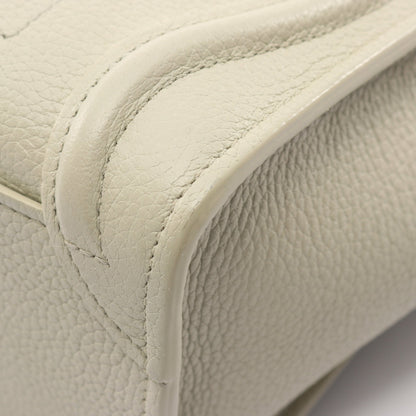 ラゲージ ナノショッパー ハンドバッグ レザー グレーグリーン セリーヌ バッグ CELINE