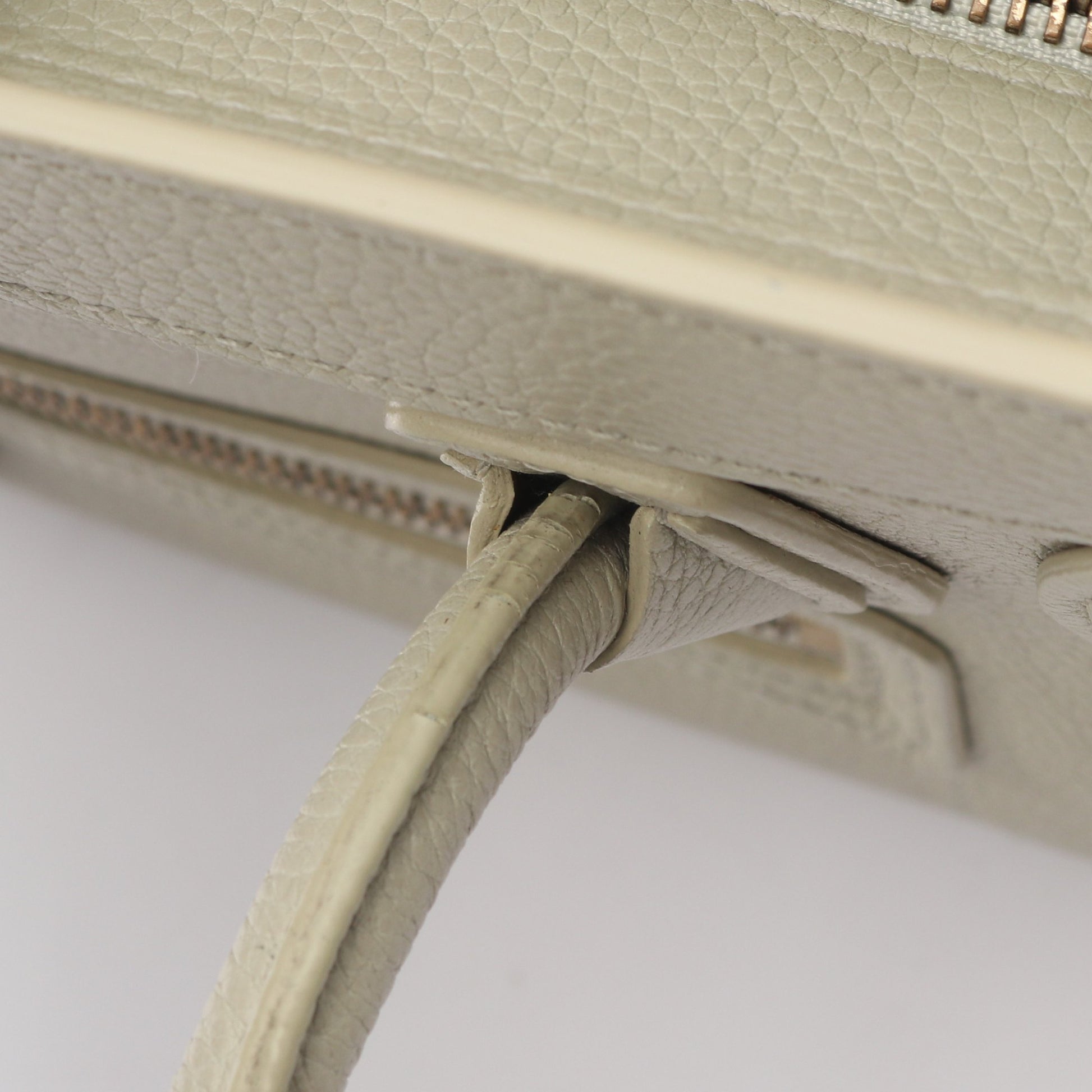 ラゲージ ナノショッパー ハンドバッグ レザー グレーグリーン セリーヌ バッグ CELINE