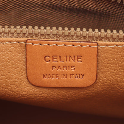 マカダム クラッチバッグ PVC レザー ダークブラウン ライトブラウン セリーヌ バッグ CELINE