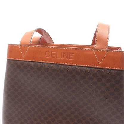 マカダム ショルダーバッグ トートバッグ PVC レザー ダークブラウン ブラウン セリーヌ バッグ CELINE