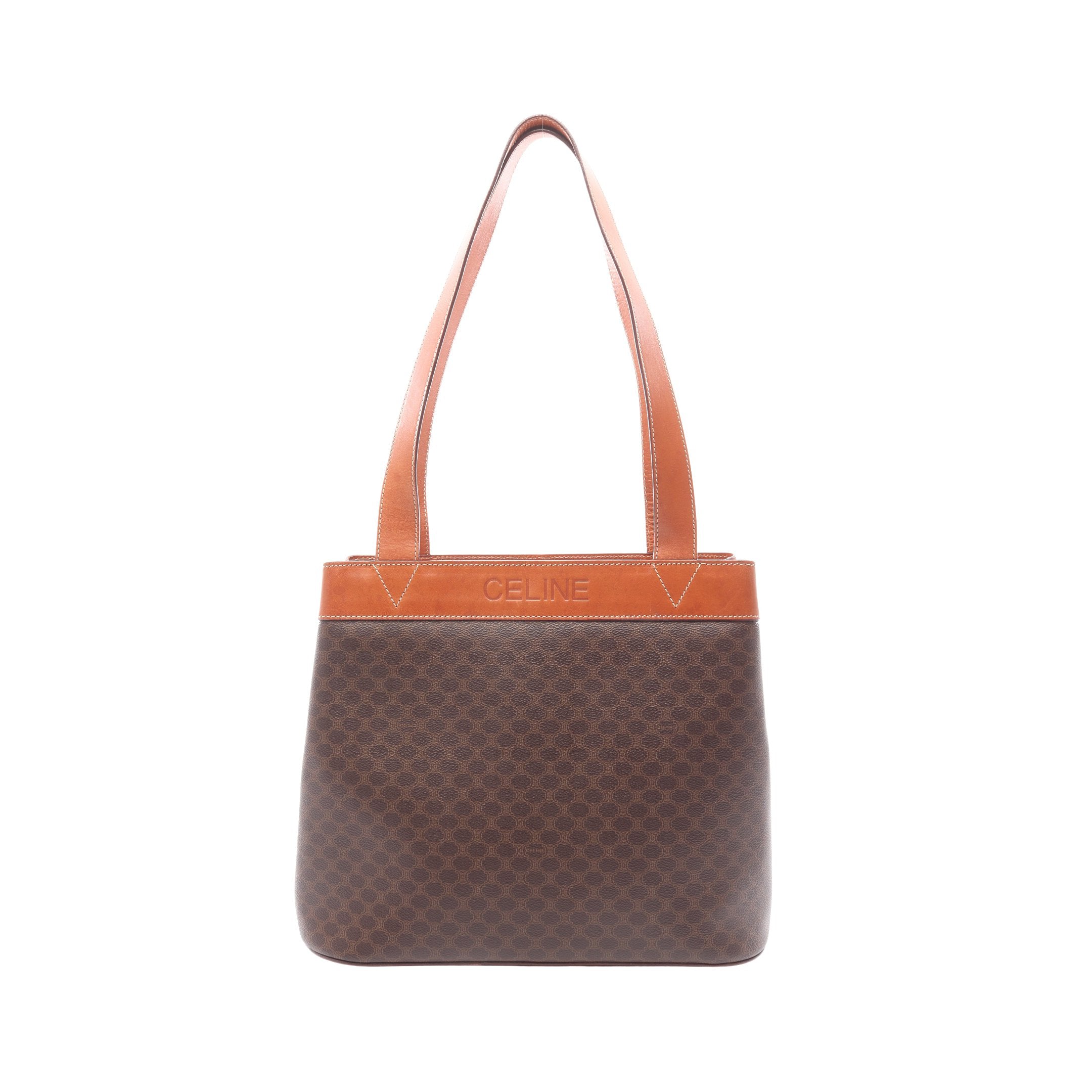 セリーヌ CELINE ショルダーバッグ マカダム PVC/レザー ブラウン 