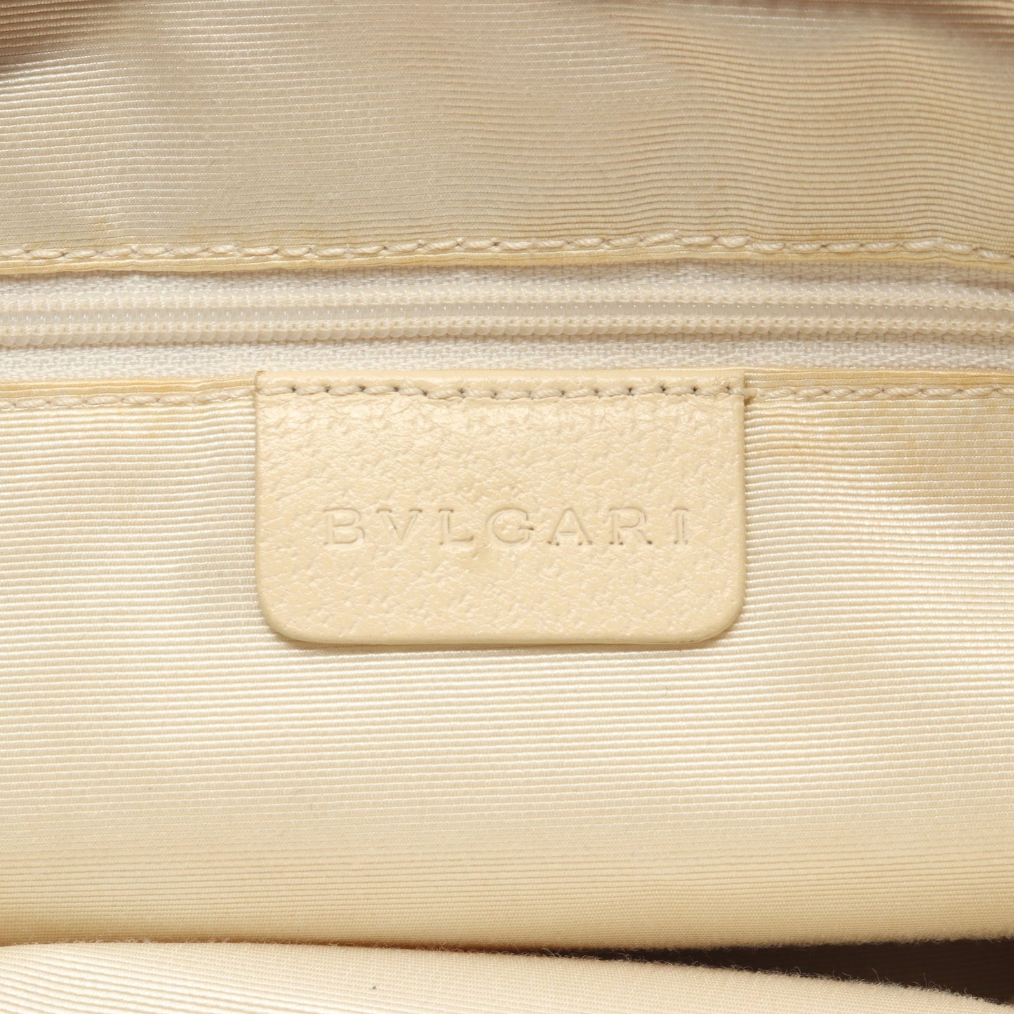 ロゴマニア ショルダーバッグ トートバッグ キャンバス レザー ピンク アイボリー ブルガリ バッグ BVLGARI