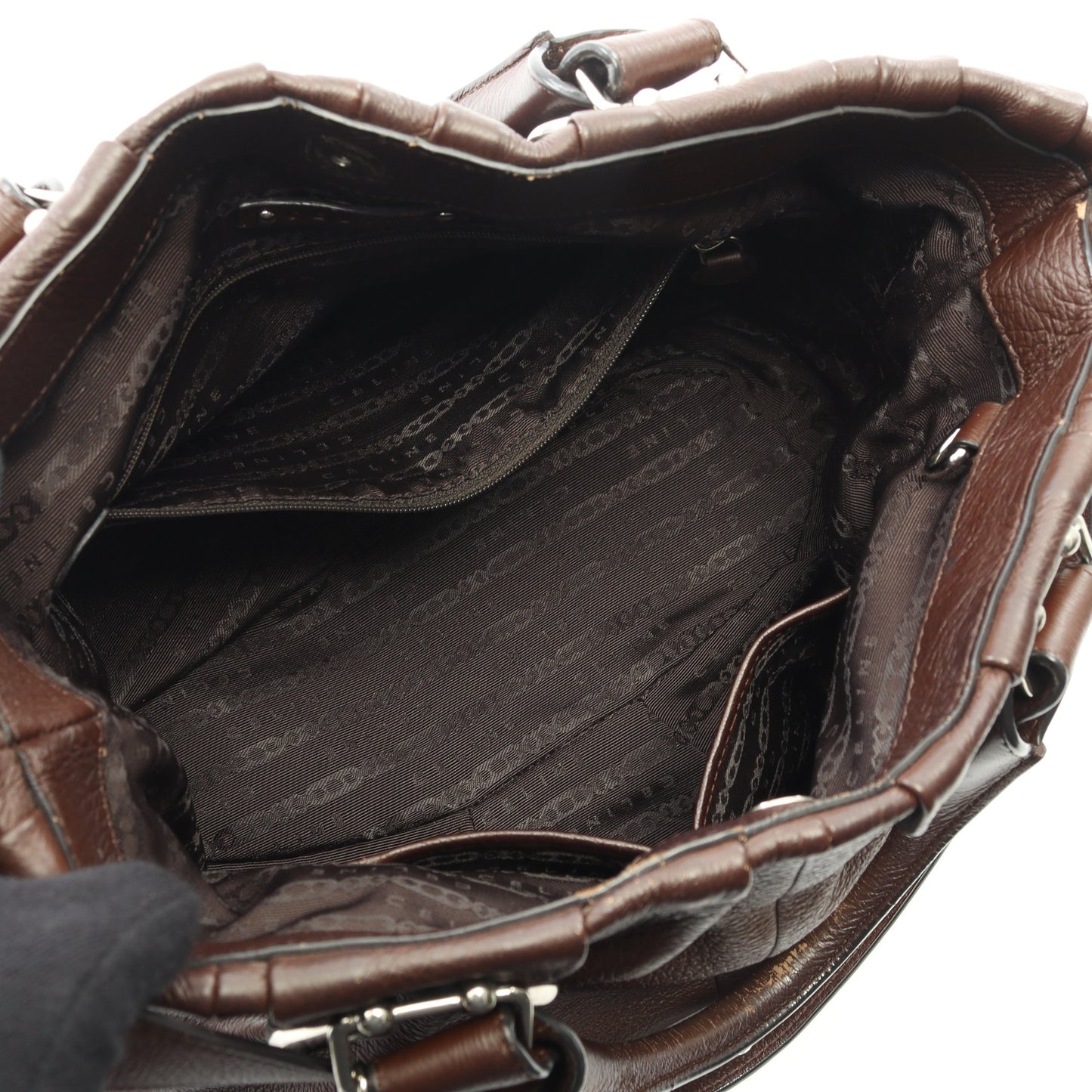 ピロー スモール ショルダーバッグ レザー ダークブラウン 2WAY セリーヌ バッグ CELINE