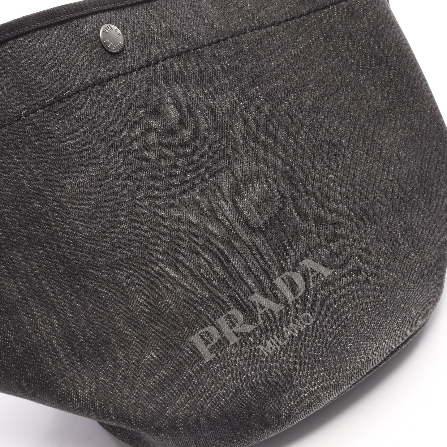 DENIM+CITY CALF ハンドバッグ トートバッグ デニム レザー ブラック 2WAY プラダ バッグ PRADA