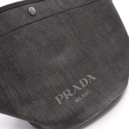 DENIM+CITY CALF ハンドバッグ トートバッグ デニム レザー ブラック 2WAY プラダ バッグ PRADA