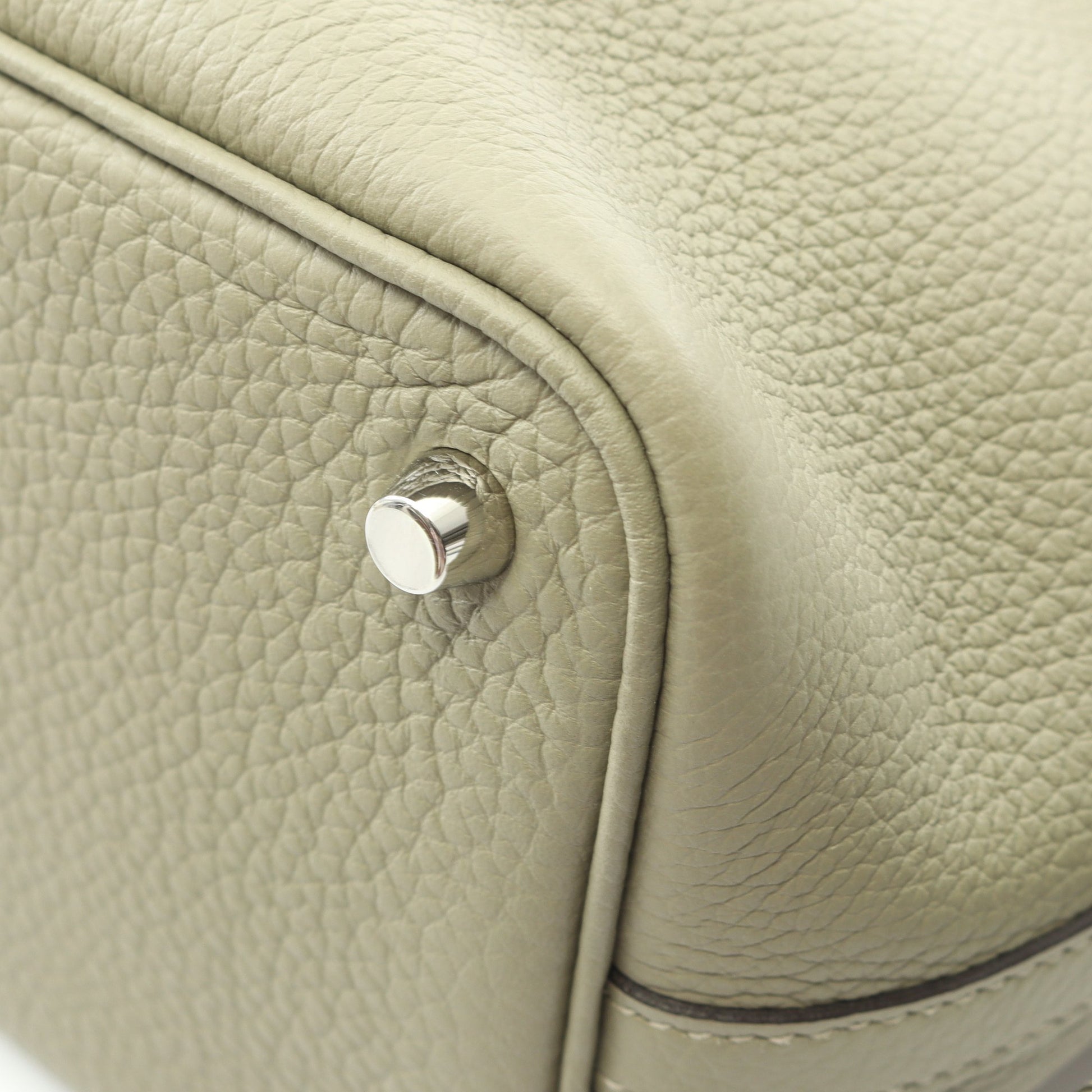 ピコタンロックPM セージ ハンドバッグ トリヨンクレマンス グレーグリーン シルバー金具 B刻印 エルメス バッグ HERMES