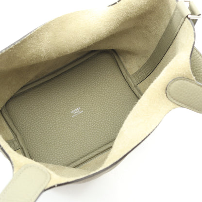 ピコタンロックPM セージ ハンドバッグ トリヨンクレマンス グレーグリーン シルバー金具 B刻印 エルメス バッグ HERMES