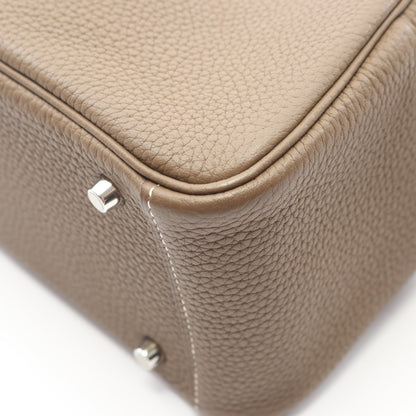 リンディ ミニ エトゥープ ショルダーバッグ トリヨンクレマンス グレーブラウン シルバー金具 D刻印 エルメス